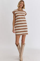 Striped Sleeveless Mini Dress
