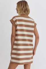 Striped Sleeveless Mini Dress