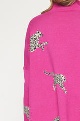 Cheetah Print Long Sleeve Sweater