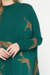 Cheetah Print Long Sleeve Sweater