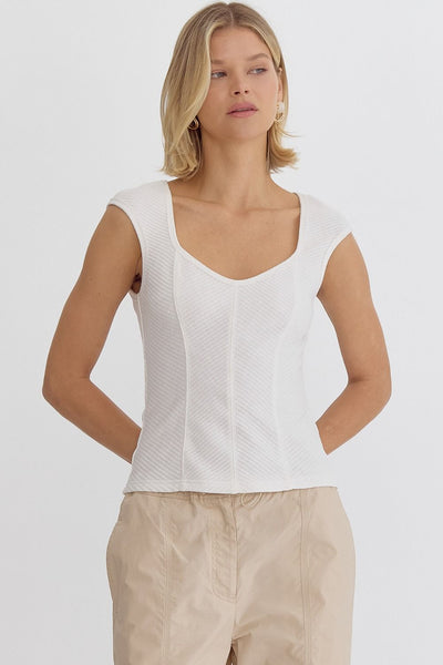 Sweetheart Neck Sleeveless Top