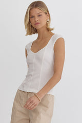 Sweetheart Neck Sleeveless Top