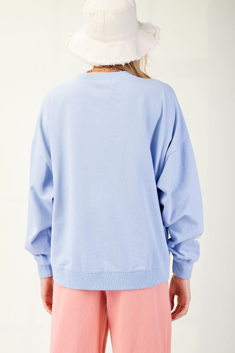 Rising Star Patch Terry Knit Pullover