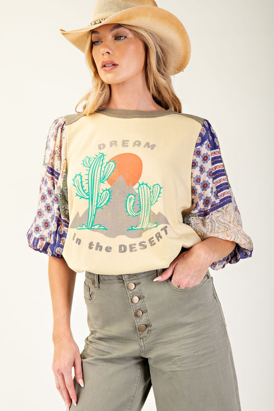 Western Graphic Cotton Jersey Top