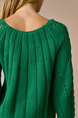 Leah Loose Fit Cable Knit Sweater