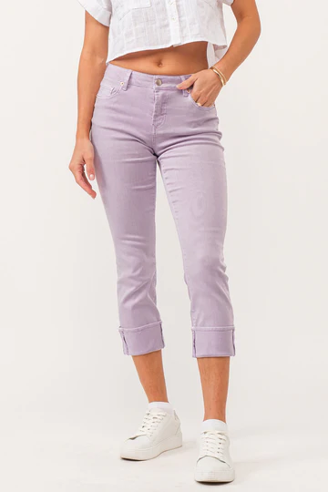 Dear John - Blaire High Rise Cuff Clim Straight Jeans