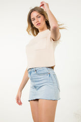 Short Sleeve Knit Top