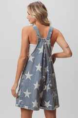 Star Washed Denim Shortalls