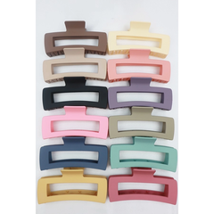 Jumbo Matte Cut Out Rectangle Shape Hair Claw