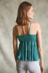 Lace-y Tiered Feminine Ruffle Woven Top