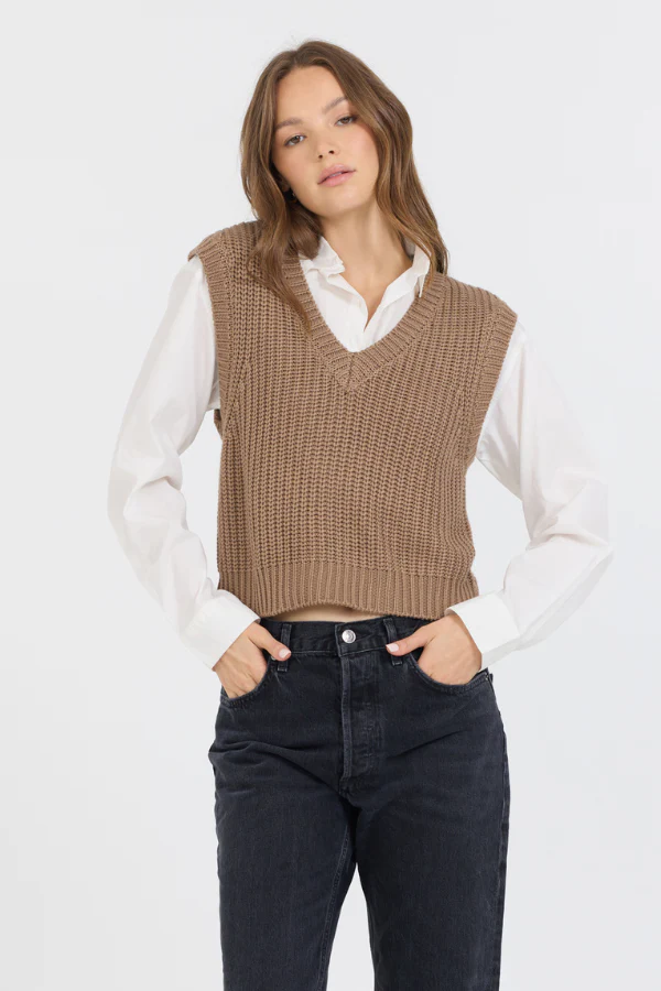 Vintage Havana - Twoffer Cropper Sweater Vest