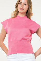 Mock Neck Knit Top