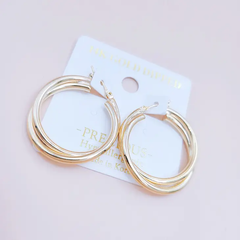 14K Gold Dipped Fashion Hoop Earrings