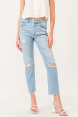 Jodi Super High Rise Cropped Straight Jeans