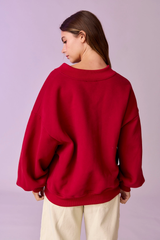 Mila Oversized V-Neck Sweatshirt