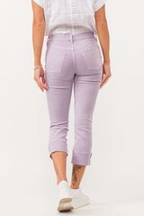 Blaire High Rise Cuff Clim Straight Jeans