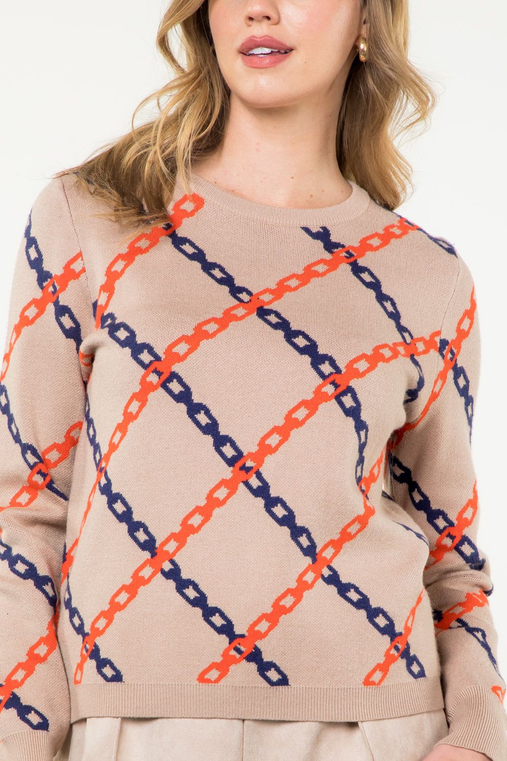 Chain Print Sweater