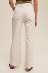Stretched High Waist Straight Leg Jean