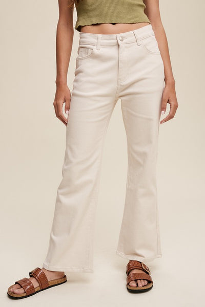 Stretched High Waist Straight Leg Jean