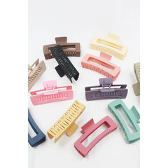 Jumbo Matte Cut Out Rectangle Shape Hair Claw