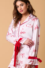 Satin Bow Pajama Set