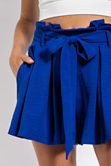 High Waist Paper Bag Shorts