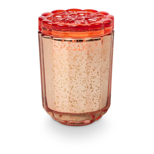 Blood Orange Dahlia Pearl Glass Candle