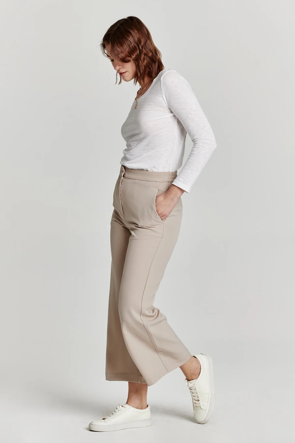 Denali High Rise Wide Leg Cropped Pants