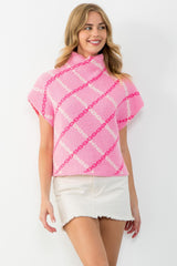Chain Print Knit Vest Top
