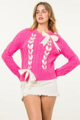 Ribbon Detail Knit Sweater