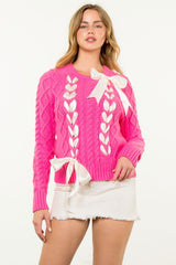 Ribbon Detail Knit Sweater