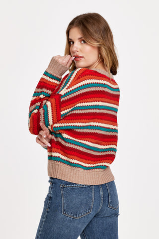 Patrice V-Neck Relaxed Long Sleeve Sweater