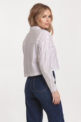 Cropped Arianna Button Down Shirt