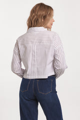 Cropped Arianna Button Down Shirt