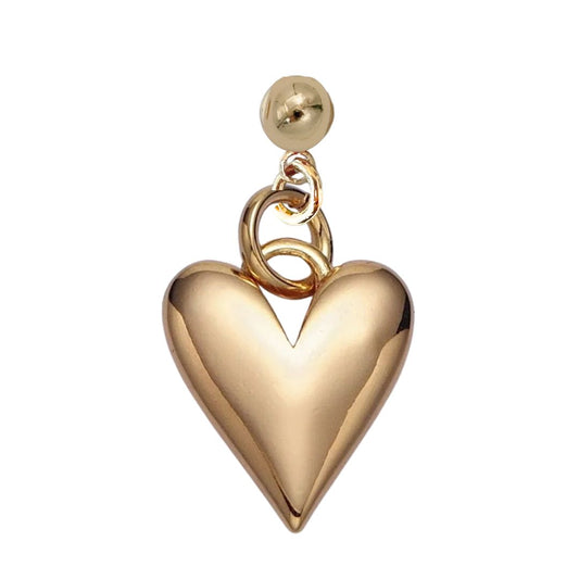 Kinsey Initial Bar - Vintage Heart Drop Charm