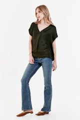 Kristen V-Neck Long Sleeve Relaxed Fit Top