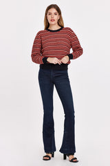 Olga Crew Neck Long Sleeve Relaxed Fit Top