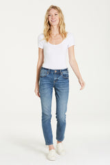 Blaire High Rise Ankle Slim Straight Jeans