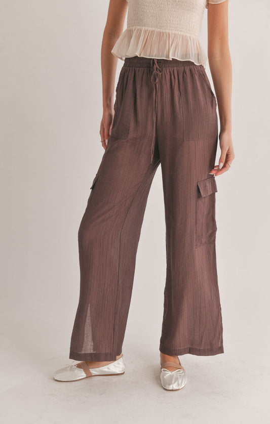 Light A Fire Side Slit Cargo Pants