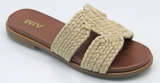 MIA - Poet Slip On Raffia Strap Sandal