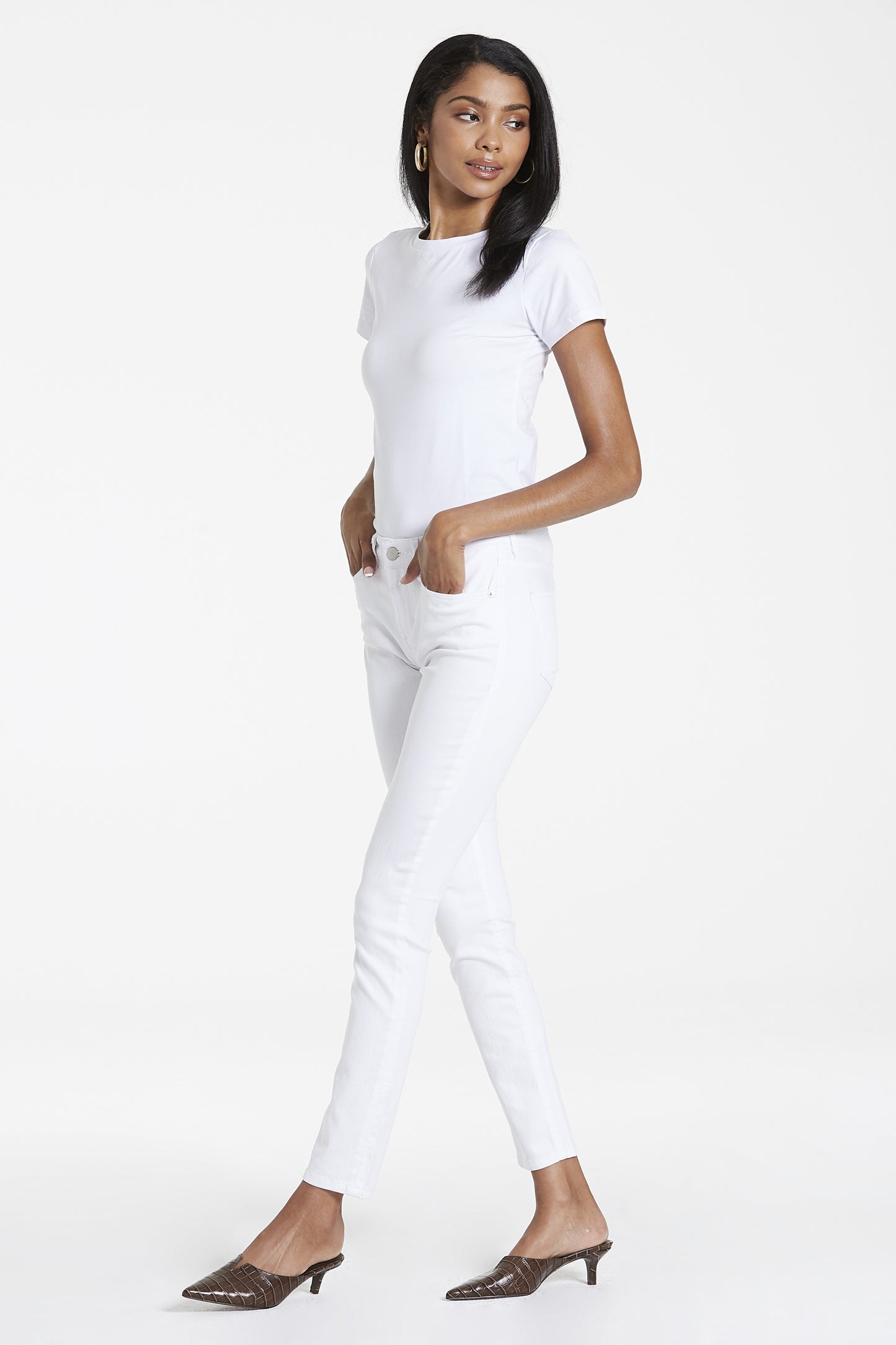 Dear John - Gisele High Rise Skinny Jeans White