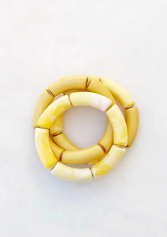 Resin Tube Bracelet Set